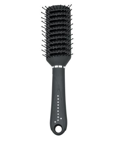 TITANIA Tunnel Hair Dryer Brush Rectangular Head Black Satin Finish 87 g