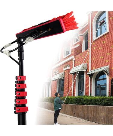 Telescopic Window Cleaner Water Fed Pole Kit Window Cleaning Brush Water Fed Brush Water Fed Cleaning System Outdoor Window Cleaner Cleaning Tool For Window Glass (20ft/6m)