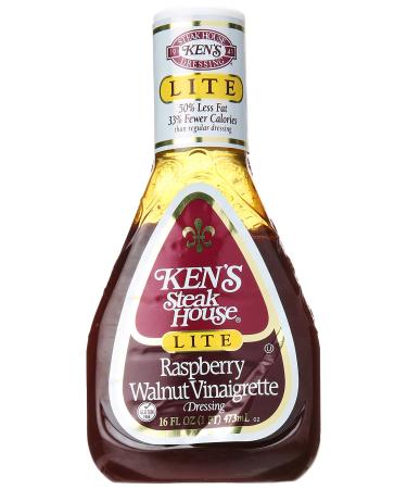Ken's Steak House Raspberry Walnut Vinaigrette Dressing Lite, 16 oz