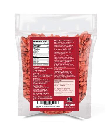 Healthworks Raw Goji Berries (8 oz) - Certified Organic, Sun-Dried, Keto, Vegan, Non-GMO - Ideal for Baking, Teas & Smoothies - Antioxidant Superfood - Buy Online on GoSupps.com