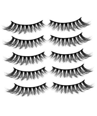 POPETPOP 5 Pair Luxury False Eyelashes Extension False Eyelashes Reusable Fake Eye Lashes Cruelty- Long False Eye Lashes Fakes Eyelash Magnetic Thick Eyelashes 3d Extend Luxurious