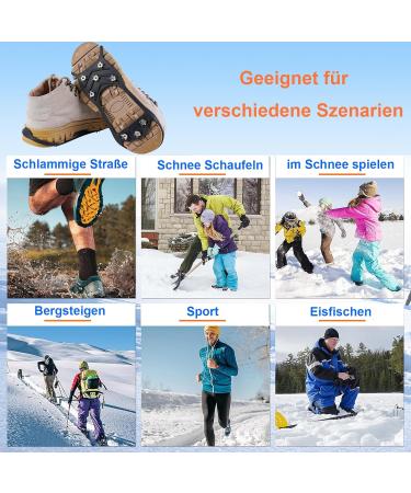 Buy Winter Shoe Spikes - 8 Teeth Anti-Slide Claws for Hiking & Ice - Durable Stainless Steel - Buy Online on GoSupps.com
