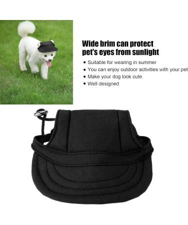 Premium Black XL Dog Baseball Cap with Ear Holes - Sun Protection Hat for Pets | Stylish & Comfortable Dog Sports Hat - Buy Online on GoSupps.com