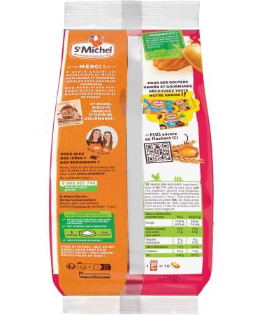 St Michel Natural Soft Madeleines x 10 in Individual Bag 250 g - Buy Online on GoSupps.com