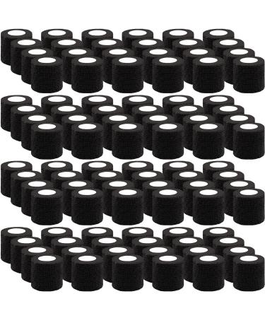 BQTQ 96 Rolls Self Adhesive Bandage Wrap Tape 2 Inch Black Self Adherent Wrap Self Stick Bandage Athletic Wraps Tape Stretch Bandages for Wrist Ankle Swelling Sprains (Black) Black Colors 2 Inch