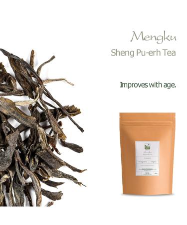 Buy Mengku Pu-Erh Tea from Yunnan China - Premium Sheng Chinese Loose Leaf Puerh - 100g Organic Puer Tea for Wellness - Buy Online on GoSupps.com