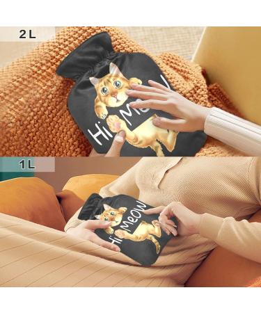 Funny Cat Heat Bottle - 2L Pain Relief for Hands & Feet | Warm Water Bed Warmers for Women Girls & Kids - Buy Online on GoSupps.com