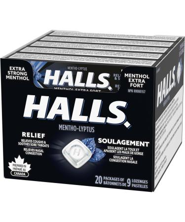 HALLS Regular Cough Drops Throat Lozenges Sore Throat Relief Mentho-Lyptus 9 Lozenges MEDICATION - Buy Online on GoSupps.com
