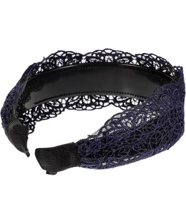 minkissy Lace Hair Hoop - Broadside Lace Headband Floral Lace Headband Gothic Headband Fancy Decor for Women Girls (Black) - Buy Online on GoSupps.com