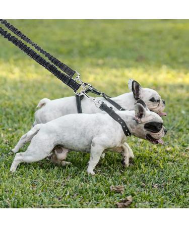 cobee Double Dog Leashes 360 Swivel Rotation No Tangle Dual Dog Lead Splitter with Adjustable Length Buckle Double Dog Walking & Training Leash No Slip Leash for Outside Running(Black) - Buy Online on GoSupps.com