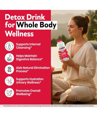Herbal Clean Qcarbo16 Same-Day Detox Cleanse Drink (16 fl oz) - Tropical Flavor Full Body Cleanse* Detox Drink for Moderate Toxin Level* Vitamin B2 and Vitamin B12 for Men & Women - Buy Online on GoSupps.com