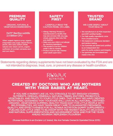 Kids Probiotic Gummies Organic Probiotics Kids for Digestive Health Immune Support Constipation Bloating. 2.5 Billion CFU Strawberry Flavor Chewable Probiotics for Children Ages 4+ 30ct (1) - Buy Online on GoSupps.com