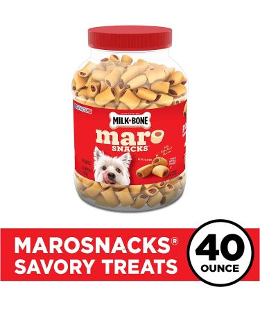 Milk-Bone MaroSnacks Dog Treats with Real Bone Marrow and Calcium - Beef Flavor - 40 oz - For All Size Dogs - Buy Online on GoSupps.com