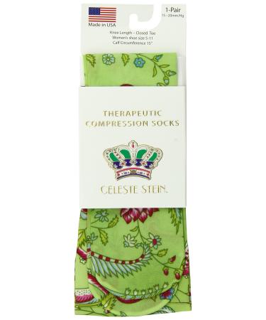 Celeste Stein Therapeutic Compression Socks Lime Sweet Pea 15-20 mmHg Moderate