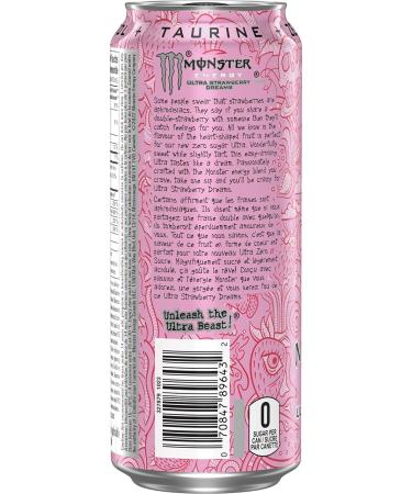 MONSTER ENERGY Ultra Strawberry Dreams 473mL Cans Pack of 12 & Ultra Blue 473mL Cans Pack of 12 - Buy Online on GoSupps.com
