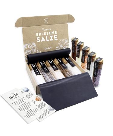 Timber Taste gourmet salt spice gift set for women & men - 5 exquisite salts from all over the world - spices set gift birthday woman - special gift for adults - salt spices set salts of the world - gift set - Buy Online on GoSupps.com