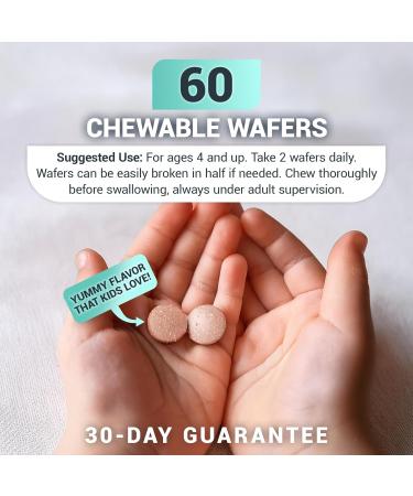 Dr. Berg Kids Chewable Multivitamins (NOT Sweetened w/Sugar) - Daily Multivitamin for Kids That Includes 20 Nutrients & Trace Mineral Complex - Mixed Berry Chewable Vitamins for Kid - Red Wafers - Buy Online on GoSupps.com