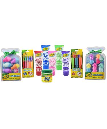 Bath Time Art Bundle with Dropz Fizzies Crayons Markers and Fingerpaint Soap