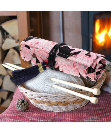 COHEALI Knitting Needles Case & Crochet Hooks Storage Bag - Pink 39.5X18cm - Buy Online on GoSupps.com