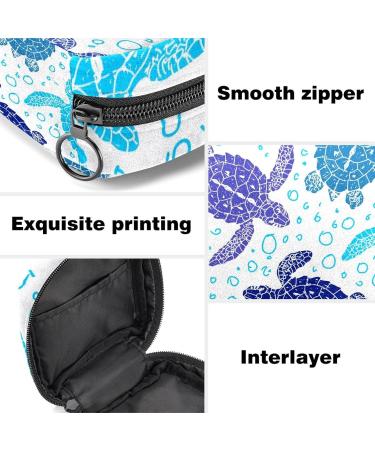 Buy Turtles Animal World Underwater Sanitary Napkin Storage Bag | Portable Menstrual Cup Pocket - 10 Color Options for Ladies - Buy Online on GoSupps.com