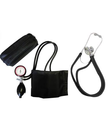 Blood pressure monitor 2-tube upper arm + Rappaport double tube stethoscope black double head Tiga-Med quality
