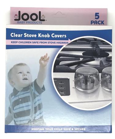 Clear Stove Knob Covers (5 Pack) - Child Safety Guards for Baby Proofing - Durable Design by Jool Baby - Buy Online on GoSupps.com