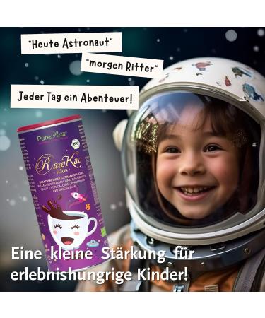 Rawkao Kids Organic Sugar-Free Drinking Chocolate - Carob Cocoa Yacon Lucuma Maca Superfood Powder 170g | Pureeraw - Buy Online on GoSupps.com
