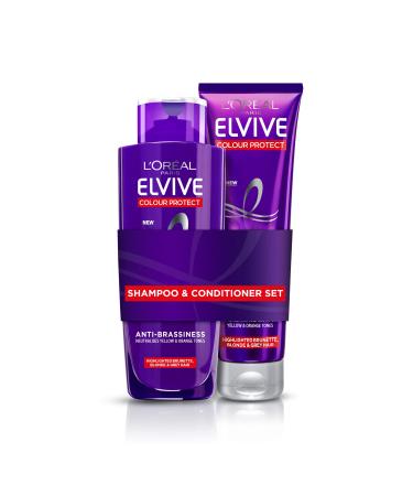 L'Oreal Elvive Colour Protect Anti-Brassiness Purple Shampoo & Conditioner Set (200ml + 150ml)