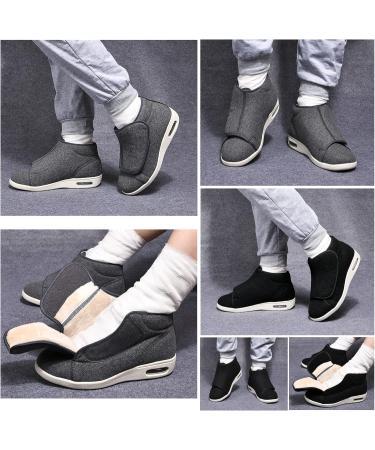 TDHLW Diabetic Shoes - Lightweight Breathable Walking Sneakers for Women Men with Swollen Feet - Adjustable Closure - Black - Buy Online on GoSupps.com