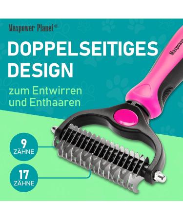 Maxpower Planet Hund- und Katzenb rste Sanfte Wollb rste f r Langhaartiere Doppel-seitiger Hundekamm & Katzenkamm in Pink Gro e Gr e - Buy Online on GoSupps.com