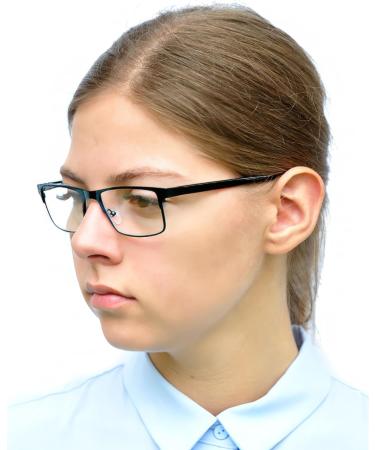 Metal Blue Light Blocking Reading Glasses - Stainless Steel Frame - Anti Blue Light Filter - 2.0 Dioptres - for Women and Men - Buy Online on GoSupps.com