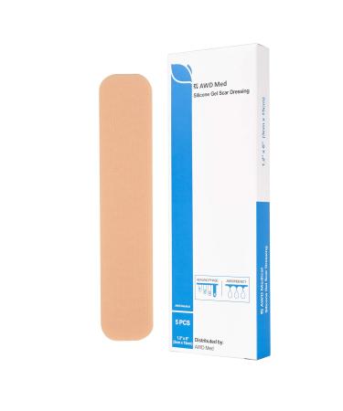 AWD Silicone Scar Sheets for Effective Scar Removal | Silicone Scar Tape for Surgical Scars C Section Keloid & Tummy Tuck (5 Pcs 1.2 x 6 ) - Essential After Surgery Care - Buy Online on GoSupps.com