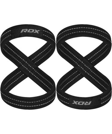 RDX Train Aid Strength Training | Figure 8 Cross Lifting Straps for Weightlifting | Padded Powerlifting Wrist Protection | Deadlift & Pull Up Grip for Men & Women - Black/Gray - Buy Online on GoSupps.com