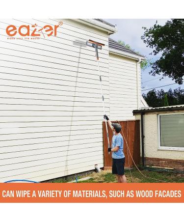 Eazer 76'' Spray Squeegee Cleaner Tool | 3-in-1 Window Washer Kit with Extension Pole | Adjustable Head for Indoor/Outdoor Glass | 4 Replacement Pads - Buy Online on GoSupps.com
