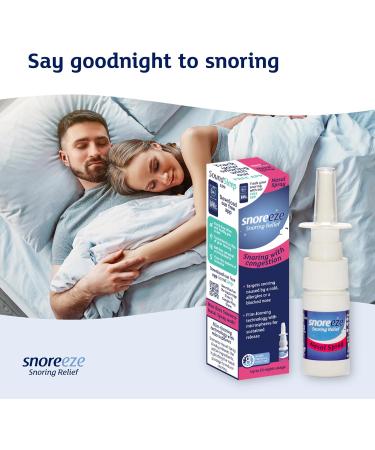 Snoreeze Anti-Snoring Nasal Spray - Hydrating Relief for Blocked Nose - Stop Snoring with Mobile App - 10ml - Pack of 1 - Buy Online on GoSupps.com