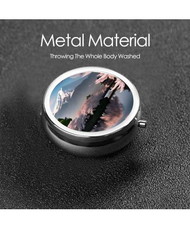 Mt. Fuji Early Spring Portable Metal Pill Box - 3-Compartment Travel Organizer for Small Pills - Must-Have Mini Accessory - Buy Online on GoSupps.com