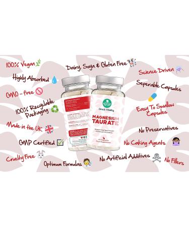 700mg Magnesium Taurate Capsules | UK Made | Vegan | 2 Months Supply | GMP Certified - Buy Online on GoSupps.com