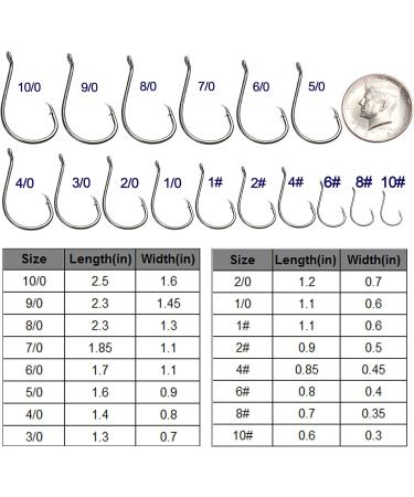 Shaddock Fishing 7384 2X Strong Custom Offset Circle Hooks - Saltwater Octopus Hooks - Size 10-10/0 5/0# - 100pcs - Buy Online on GoSupps.com