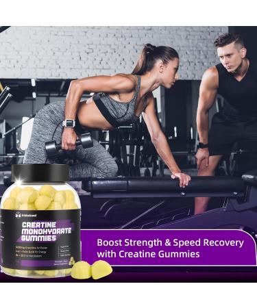 IRIDESICENT Creatine Monohydrate Gummies 5000mg w/Iron Vitamin B6 & B12 Sugar Free 5g Creatine Supplements for Women - 90 Pineapple Gummies - Buy Online on GoSupps.com
