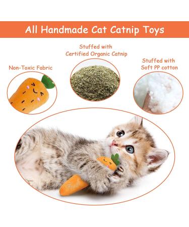 ETEKYER Catnip Toys for Indoor Cats - Interactive Chew Toys with Catnip - Multi-color Cat Pillow Toy for Kitten Kitty - Buy Online on GoSupps.com