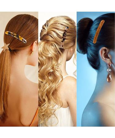 3PCS French Hair Barrettes for Women - Retro Hair Clips for Thick Hair in Dark, Light, and Brown Tortoiseshell - Buy Online on GoSupps.com