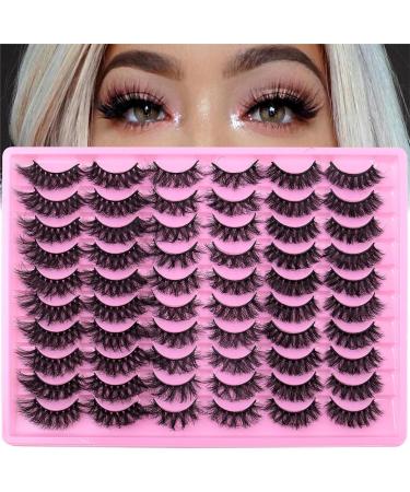 False Eyelashes 30 Pairs Of False Eyelashes Multi-layer Thick Eyelashes Daily False Eyelashes Reusable for Different Eye Makeup (Color : A Taille unique : 004) - Buy Online on GoSupps.com