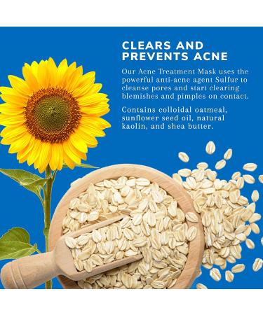 Earth's Care Acne Treatment Beauty Mask - 2.5 oz (71 g) for Clearer Skin - Buy Online on GoSupps.com