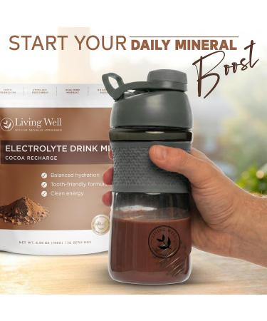 Living Well with Dr. Michelle Chocolate Electrolyte Powder Caffeine-Free Electrolyte Drink Mix for Clean Hydration & Energy, Sugar-Free Cocoa Flavor - Buy Online on GoSupps.com