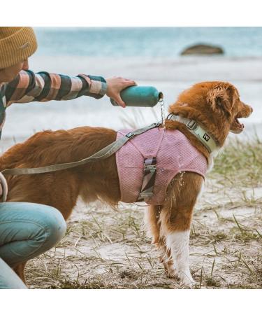 Hurtta Cooling Wrap Vest for Dogs - Summer Cooling Jacket in Carnation Pink (45-55cm) | Perfect for Hot Weather - Buy Online on GoSupps.com