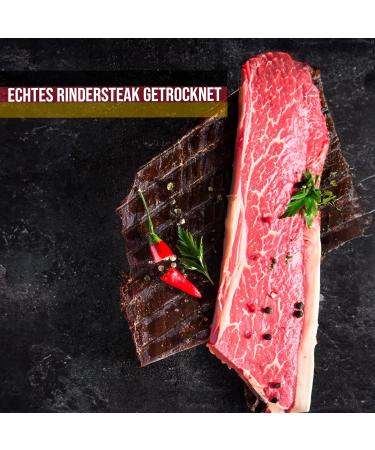 The Meat Makers Beef Jerky Steak Mix 200g - High Protein Dried Beef Snack - Gourmet D rrfleisch for Ultimate Flavor - Buy Online on GoSupps.com
