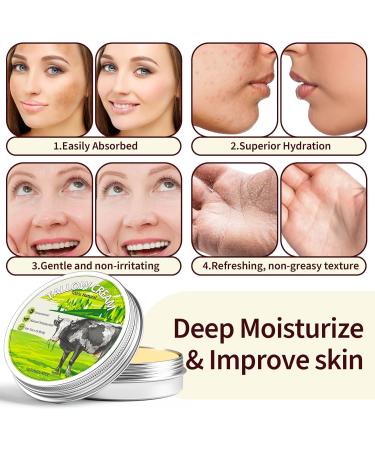 Comfort Beef Tallow Beef Tallow Skincare Cream 100% Organic Grass Fed Beef Tallow for Skin Care Natural Moisturizing Skin Lotion Beef Tallow Moisturizer for Face & Body Sensitive Skin - Buy Online on GoSupps.com