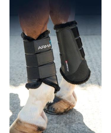 Shires Arma Fur Lined Brushing Boots - Black Full Black - Buy Online on GoSupps.com