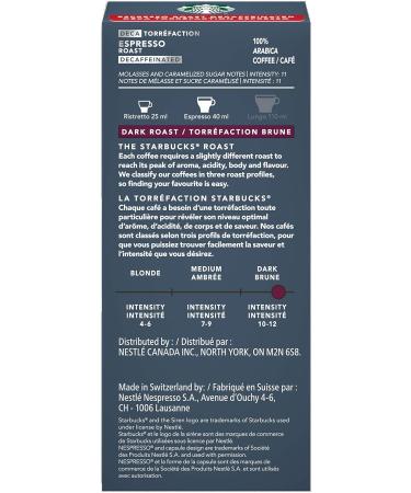 Starbucks by Nespresso Decaf Espresso Roast Nespresso Coffee Capsules Original Line Compatible 5 X 10 Nespresso Coffee Pods 50 Count Decaf Espresso 10 count (Pack of 5) - Buy Online on GoSupps.com