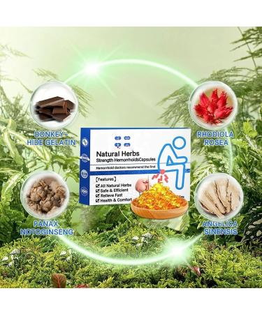 Heca Natural Herbal Strength Hemorrhoid Capsules - Fast Relief for Pain, Itching, Burning - 1 Box - Buy Online on GoSupps.com